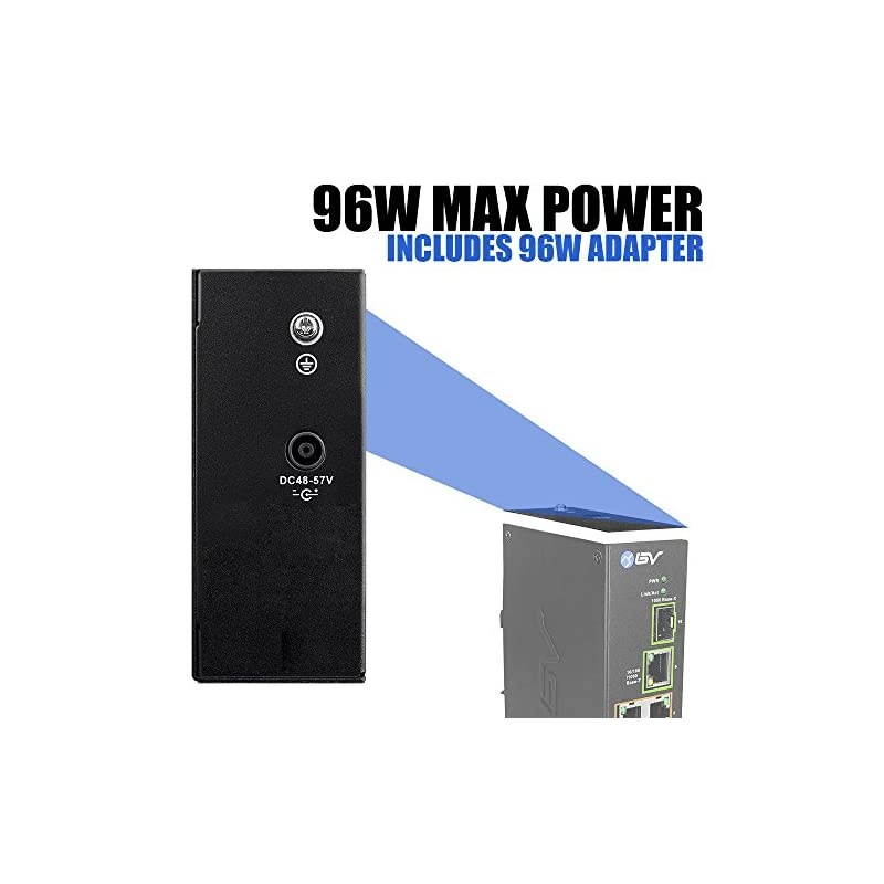 10 Port PoE+ Industrial DIN Rail Switch 8 PoE+ Ports | Gigabit Ethernet SFP Uplink 96W 8023at