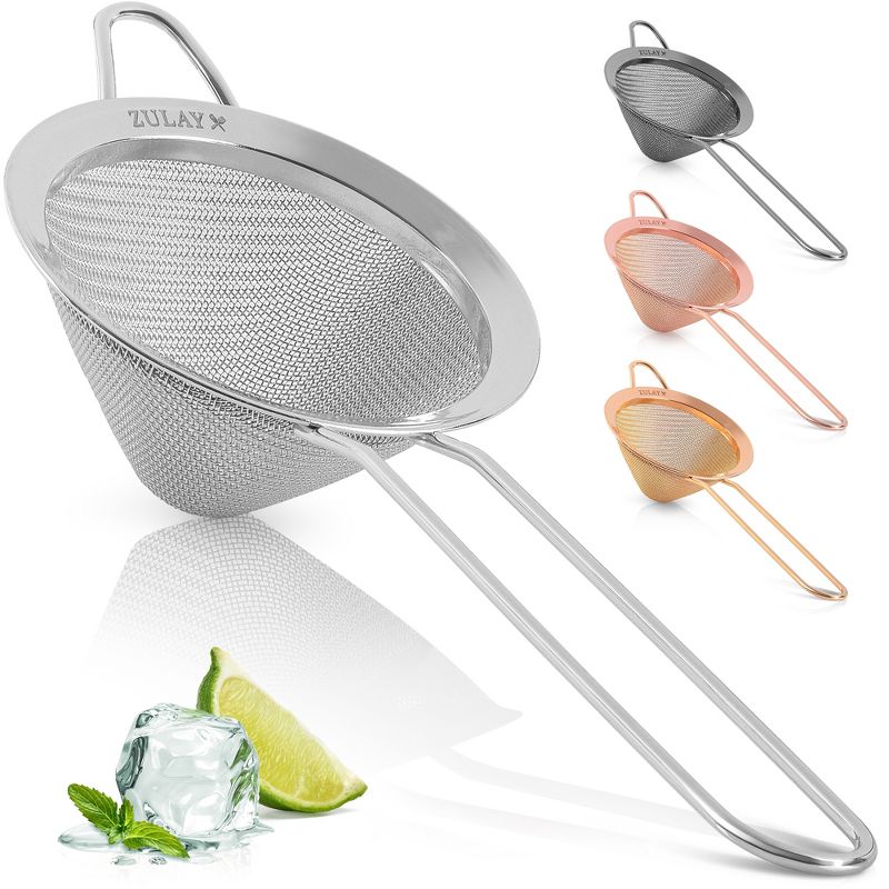 Zulay Kitchen Cocktail Shaker - Silver