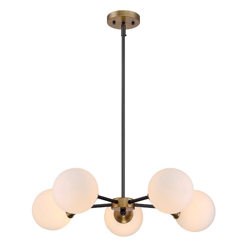 Ceiling Lights Chandelier Oiled Rubbed bronze with Brass accents - Aurora Lighting