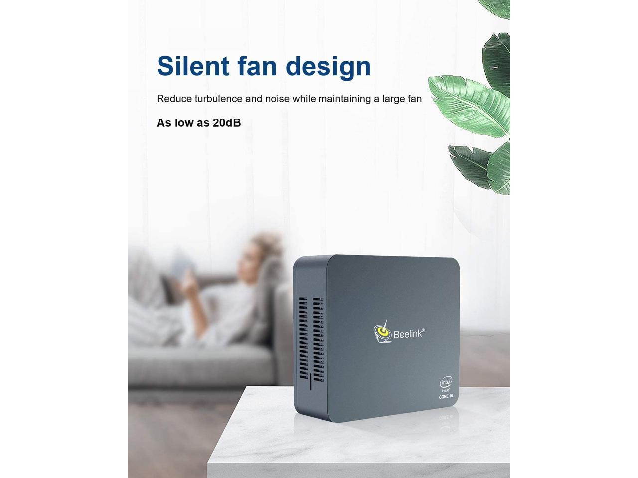 Beelink U57 Mini PC Windows 10 Pro High Performance Computer Intel Core i5-5257u (up to 3.10 GHz) 8GB RAM 512GB SSD, 2.4G/5G WiFi, Gigabit Ethernet, BT4.2, Dual HDMI, Expandable 2.5-inch HDD 1TB SSD