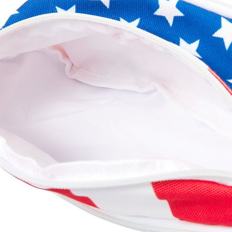 Juvale USA Fanny Pack - American Flag Fanny Pack, Patriotic Waist Bag for Vacations, Special Events, Daily Use - 15 x 4.5 x 3 Inches