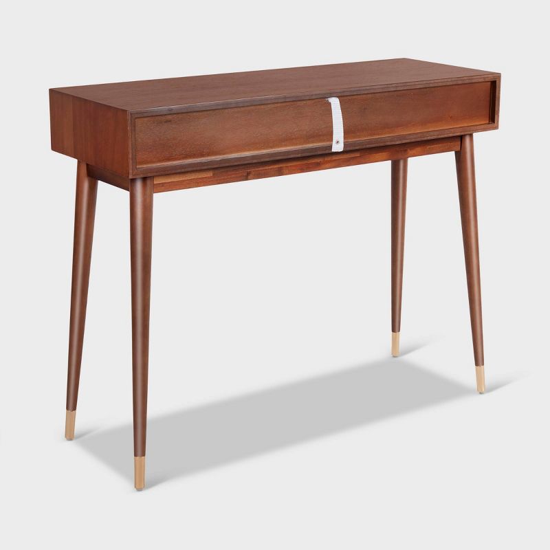 Sutton Mid-Century Modern Console Table Walnut Brown - Adore Decor