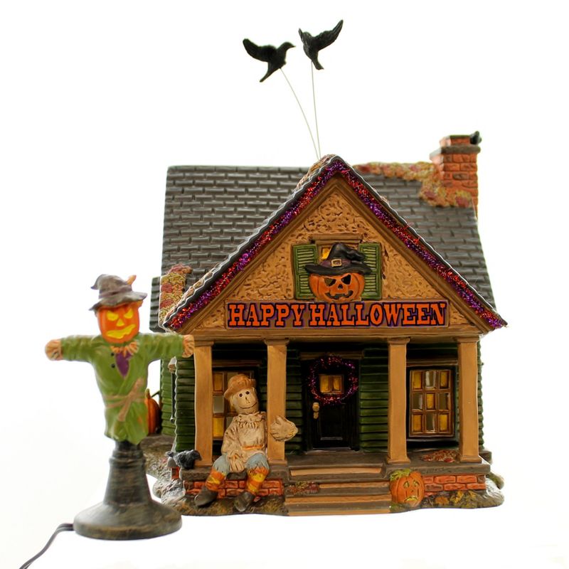 Dept 56 Buildings The Scarecrow House Halloween Led Orange Light  -  Decorative Figurines