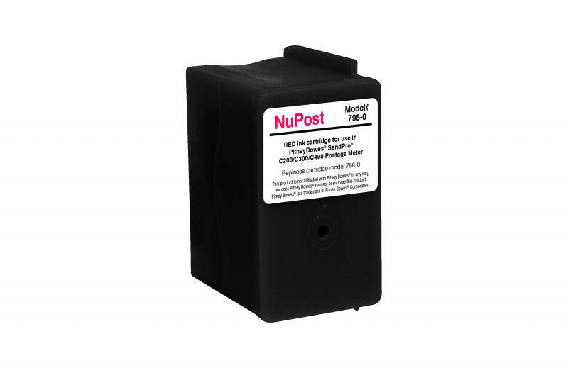 NuPost Postage Meter Red Ink Cartridge for Pitney Bowes SL-798-0