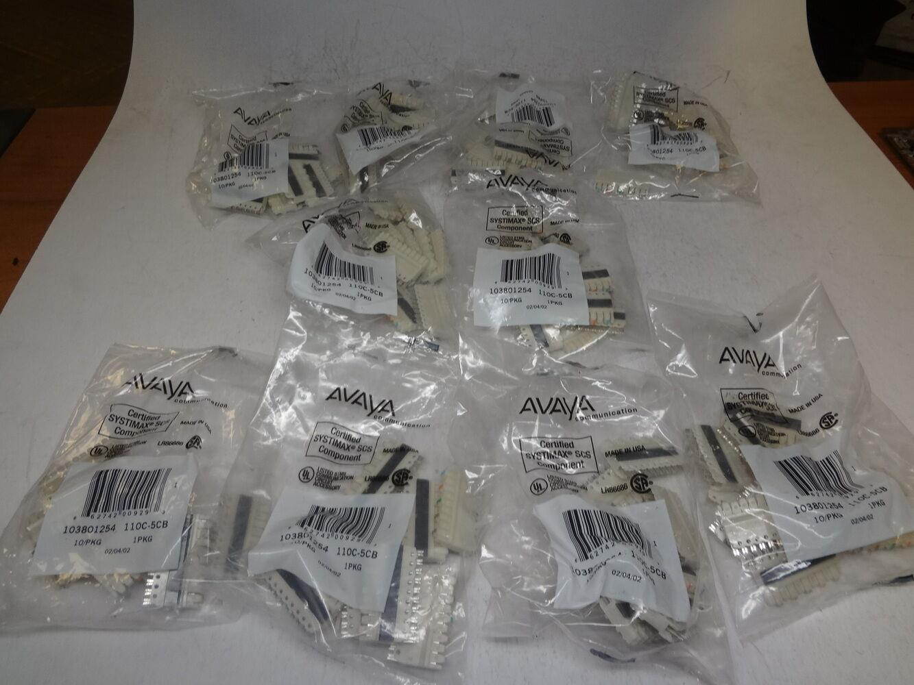 LOT OF 10 Avaya 103801254 110C-5CB Systimax Punch Down Connecting Blocks 100 Pcs
