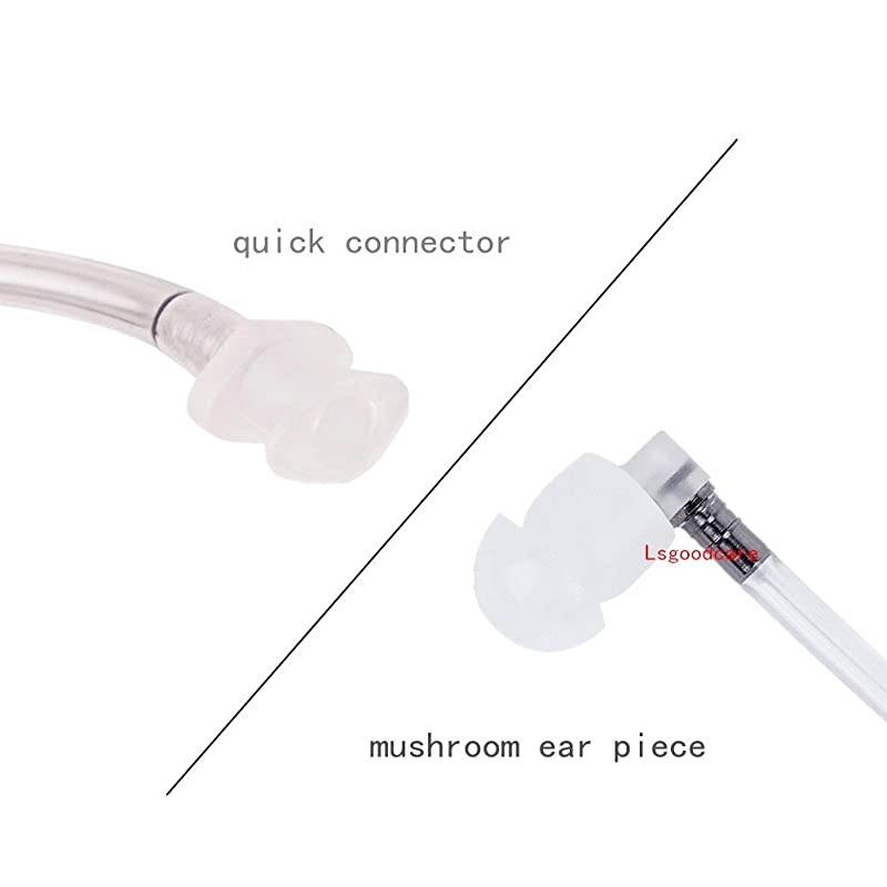 Replacement Clear Covert Acoustic Tube Compatible for Motorola Kenwood Baofeng Two Way Radio Earpiece Headset Replacement Coil Tube with Earbuds 5Pack