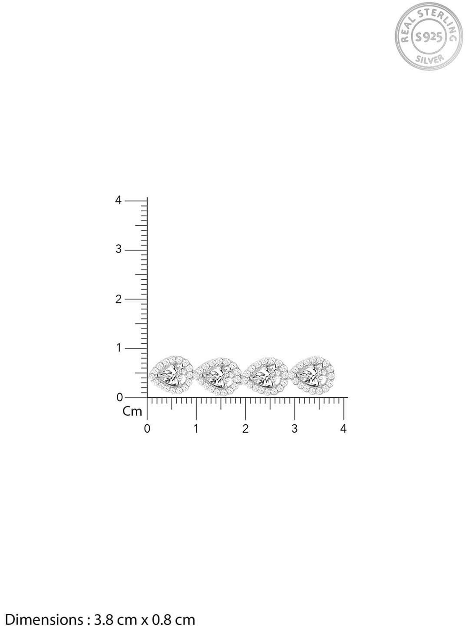 GIVA 92.5 Sterling Silver Perfect-Pear Necklace for Women