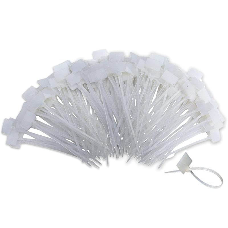 Marker Cable Ties, 250pcs 6 Inch Self-Locking Cord Tags Marker Label with Write on Cable Tag, Ethernet Wire Zip Ties Power Marking Label