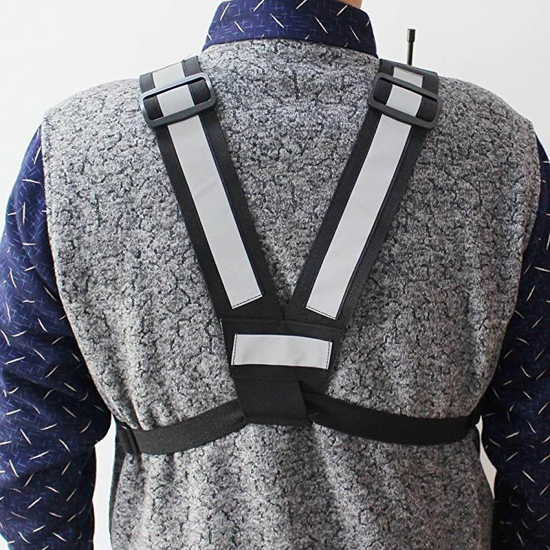 Universal Radio Harness Chest Rig Bag Pocket Pack Holster Vest Fluorescent Green for Two Way Radio