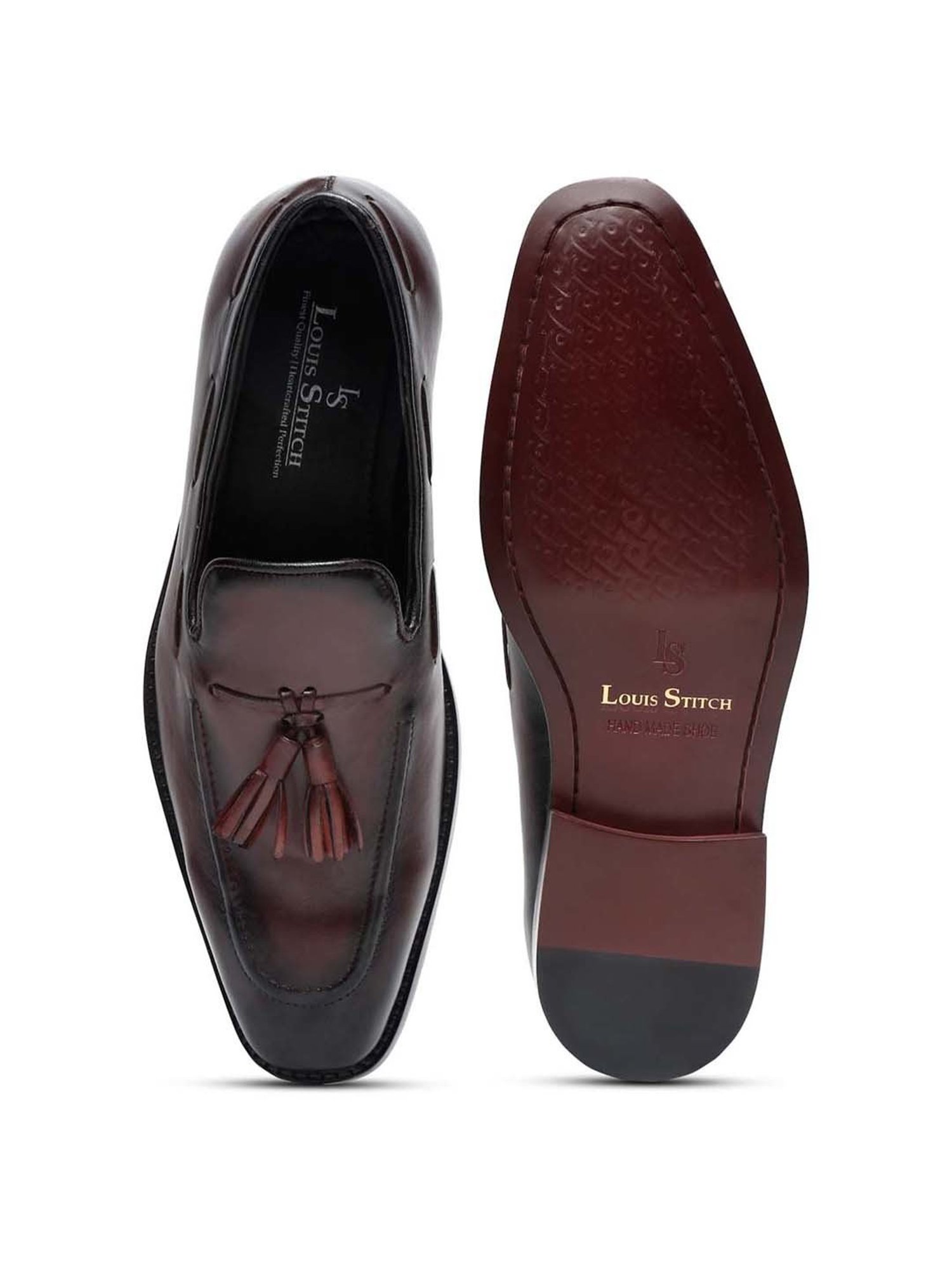 Louis Stitch Men's Rosewood Formal Mocassins