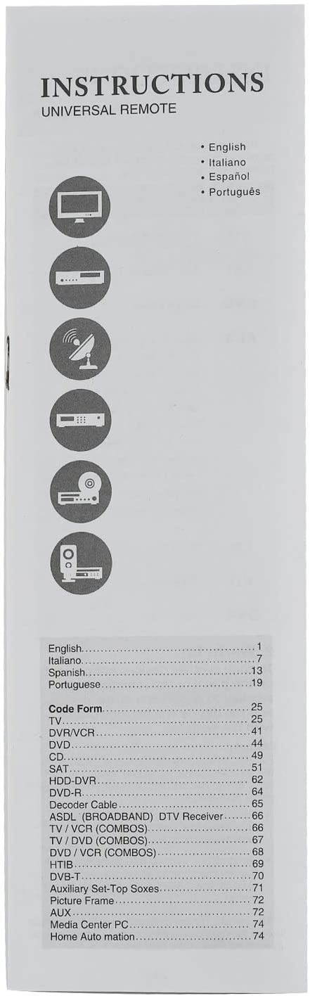 CHUNGHOP Universal IR Learning Remote Control for Smart TV SAT DVD AUX CD VCR DVR 8 in 1 E885 Multifunctional Controller