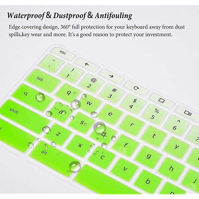 Skin Cover for Acer Premium R 11 CB5-132T 11.6" Acer Chromebook Spin 11 311 511/ Chromebook 11 CB3-131 CB3-132 / 13.3" Chromebook R 13 CB5-312T/ Chromebook 14 CB3-431 CP5-471, Gradual Green