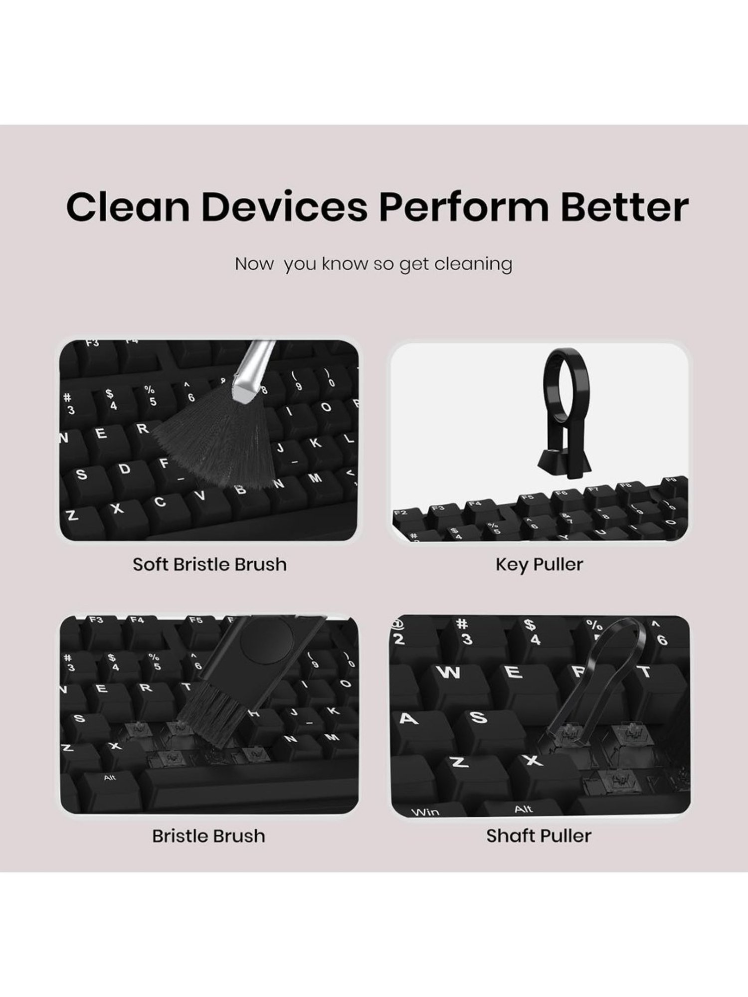 GRIPP 4 in 1 Professional Screen Cleaner Kit Includes Screen Cleanser Spray 150ml (Blue)