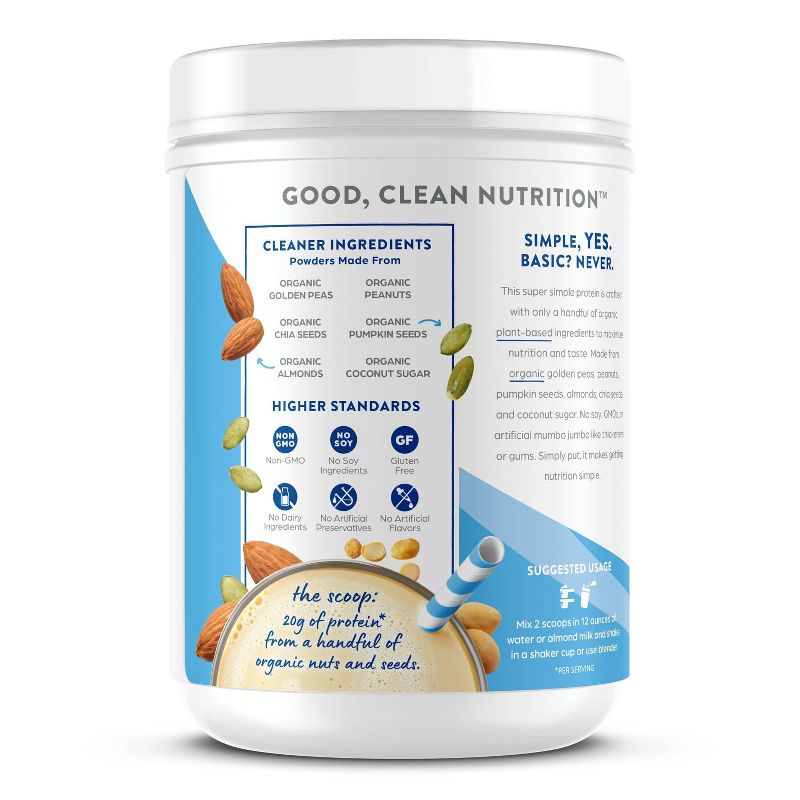 Orgain Organic Simple Ingredient Protein Powder - Vanilla - 1.25lbs