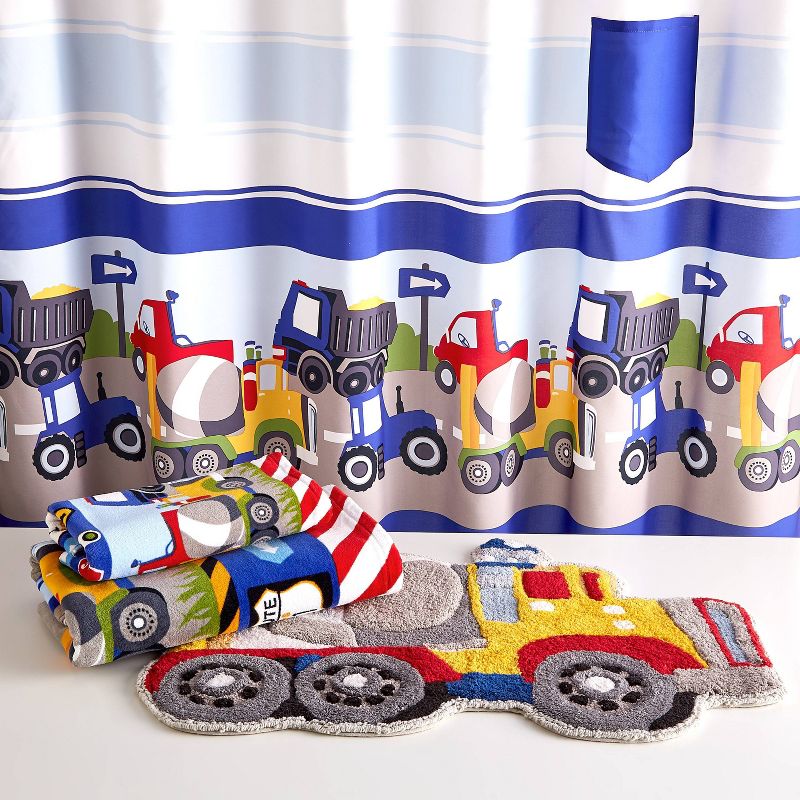 Trains and Trucks Printed Hand Towel - Dream Factory