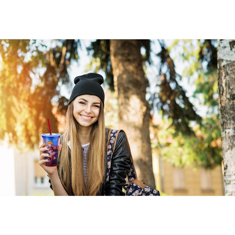 Just Funky Sailor Moon Confetti Plastic Tumbler Cup With Lid & Straw | Holds 16 Ounces