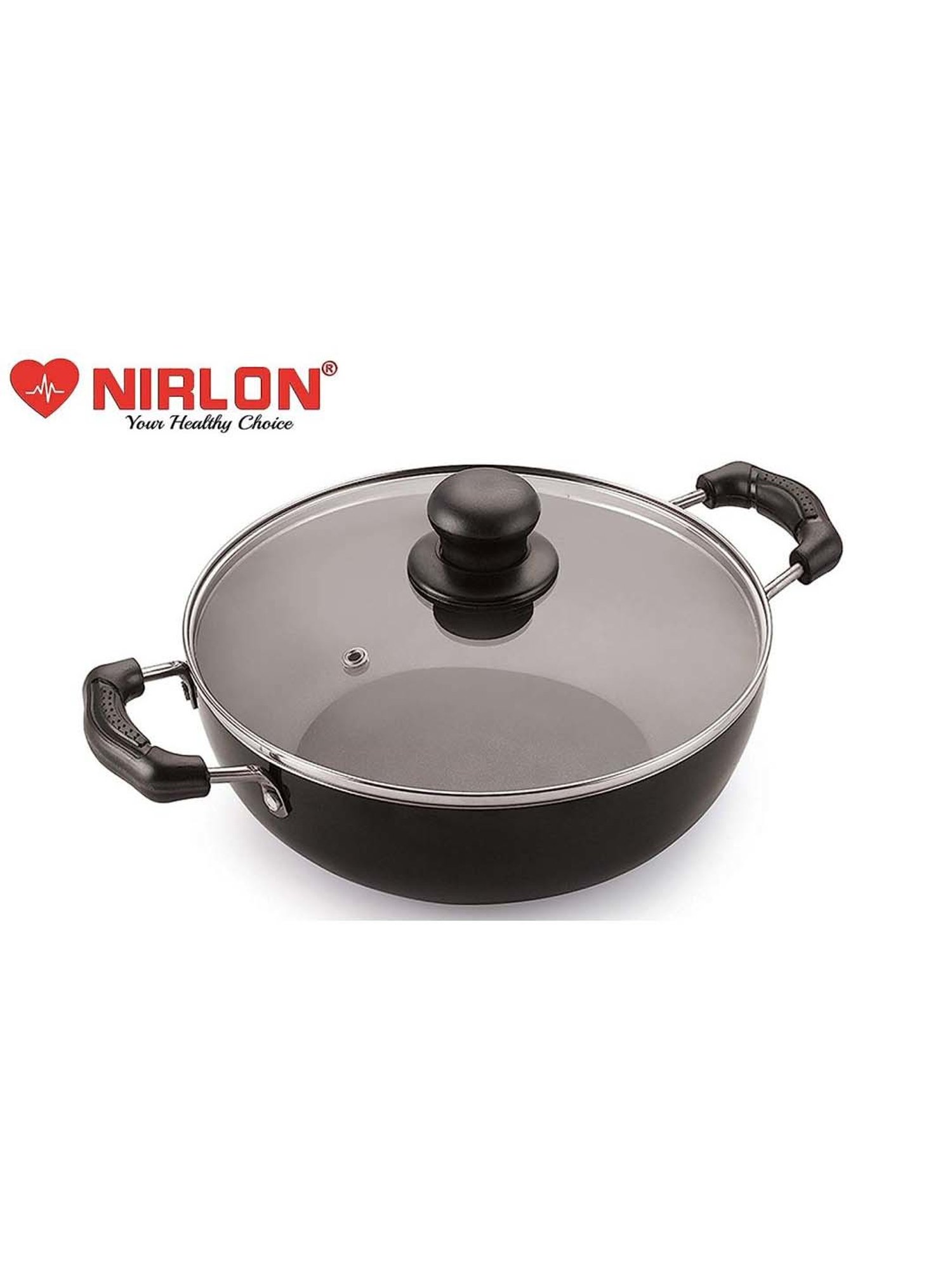 ALLO Silver Stainless Steel Induction Friendly Triply Kadhai (3 L)