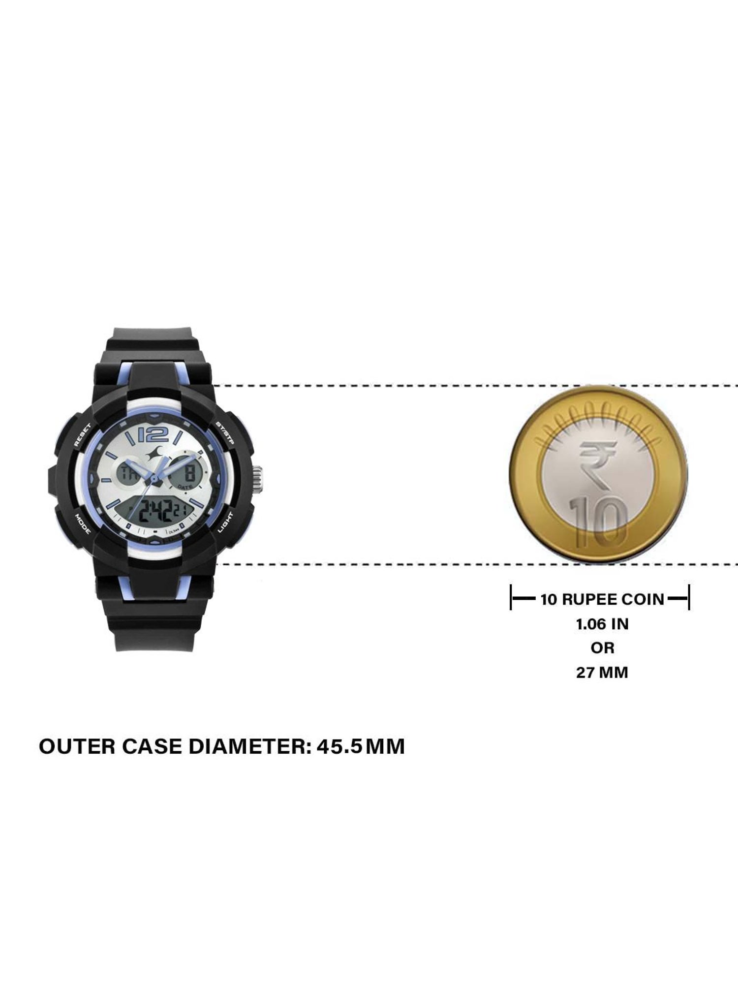 Fastrack NR68016PP01 Street Line Analog Digital Watch for Women