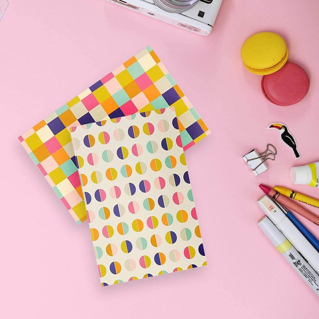 Thank You Cards - 48-Count Thank You Notes, Bulk Thank You Cards Set - Blank on the Inside, Unique Retro Geometric Design - Includes Thank You Cards and Envelopes, 4 x 6 Inches