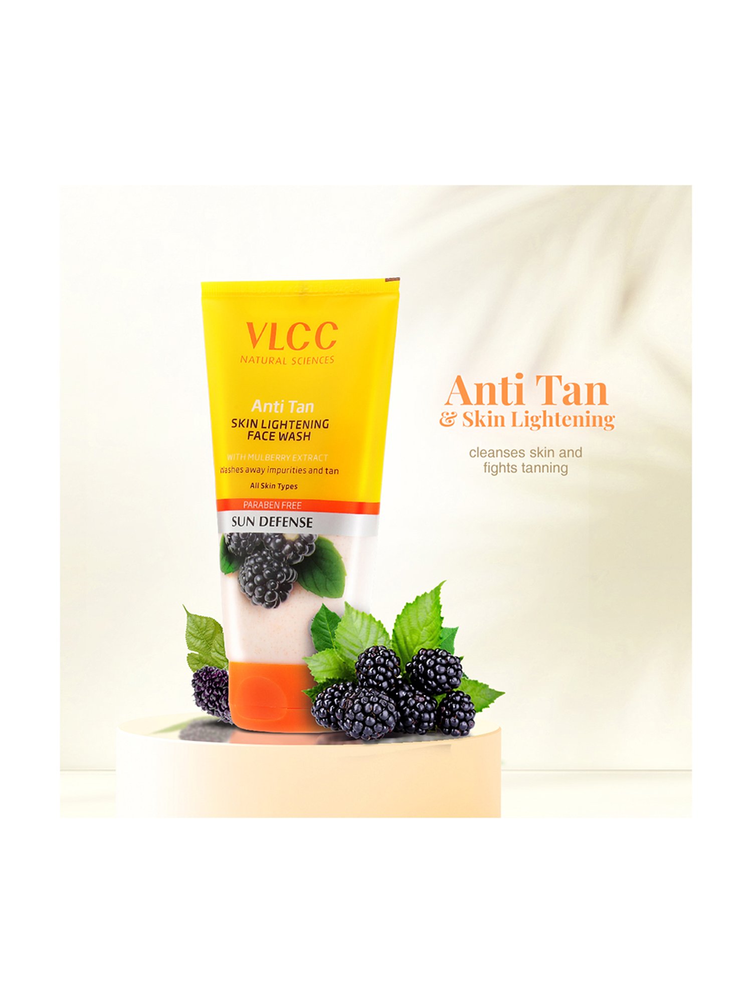VLCC Neem and Anti-Tan Skin Lightening Face Wash Buy 1 Get 1 Free - Pack of 2