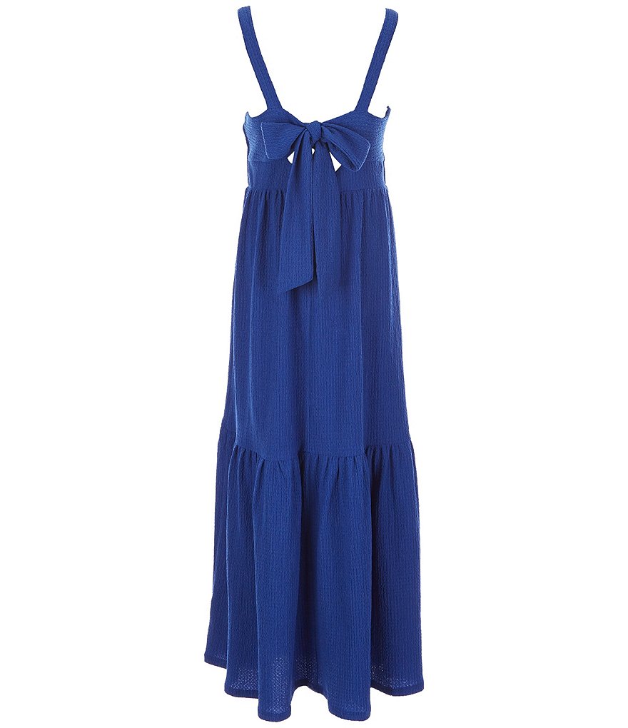 Poppies and Roses Big Girls 7-14 Textured Tie-Back Maxi Dress