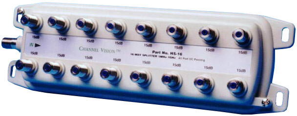 Channel Vision Splitter/Combiner, 1GHz, DC, 16-Way (HS-16)