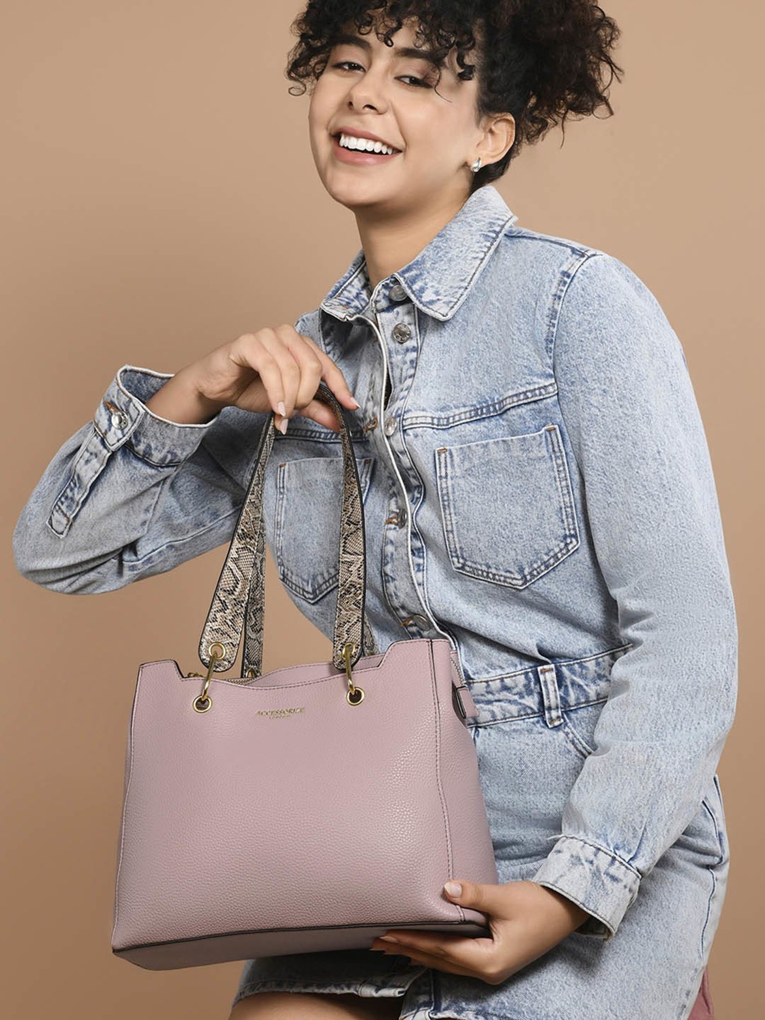 ZOUK Kashmir Blooms Classic Multicolor Printed Medium Handbag