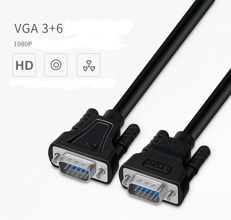 DTECH (32ft /10m) VGA extension cable, DTECH Heavy Duty Long 25 Feet VGA Computer Monitor Cable Cord 1080p High Resolution