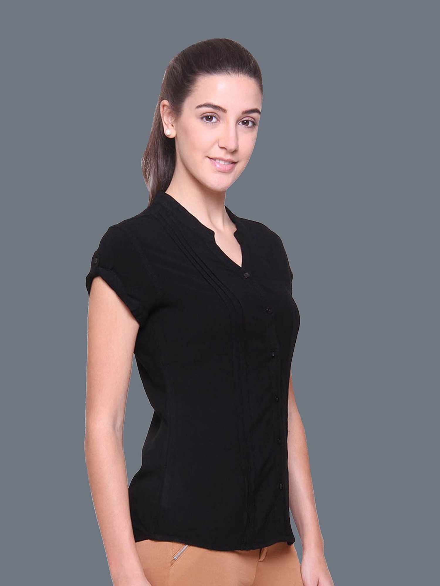 Identiti Black Regular Fit Shirt