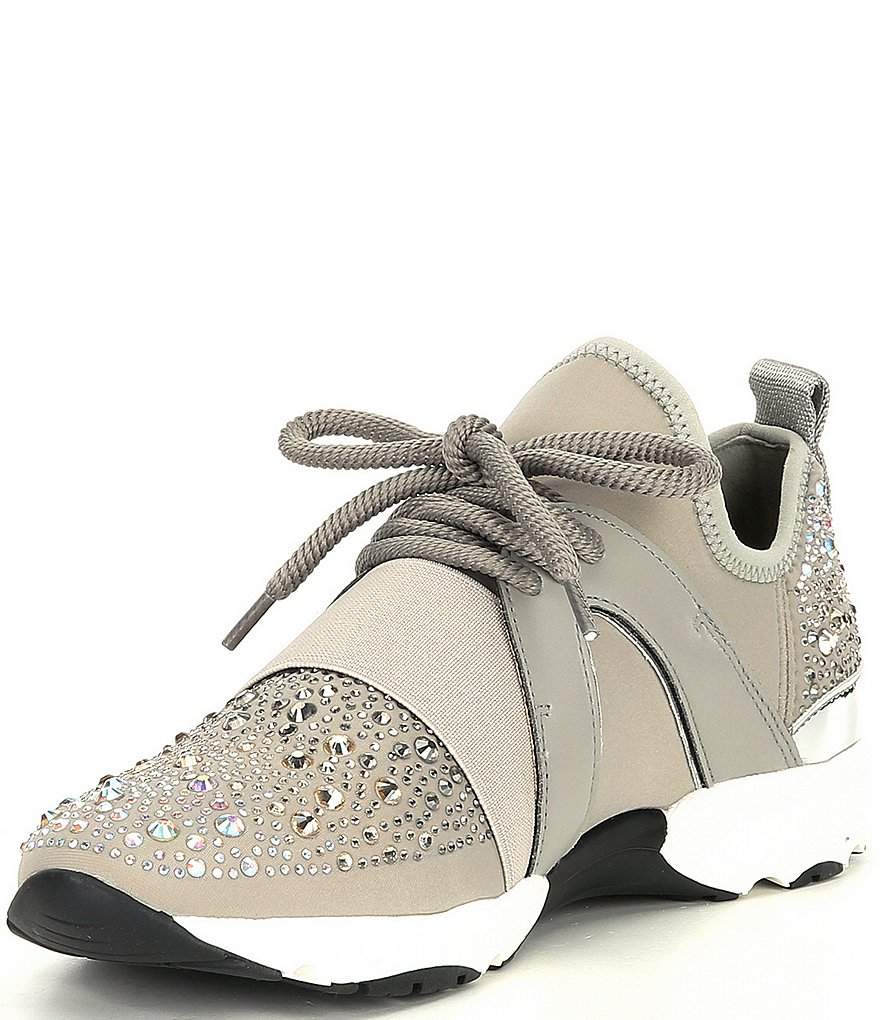 Carvela Lament Bling Embellished Lace-Up Sneakers