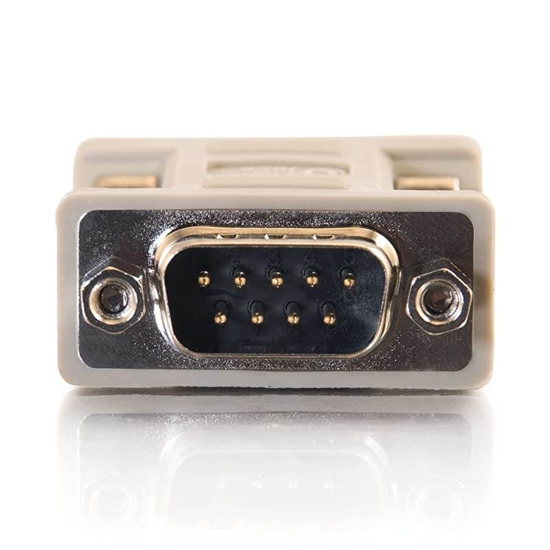 08075 DB9 Male to DB9 Female Serial RS232 Null Modem Adapter, Beige