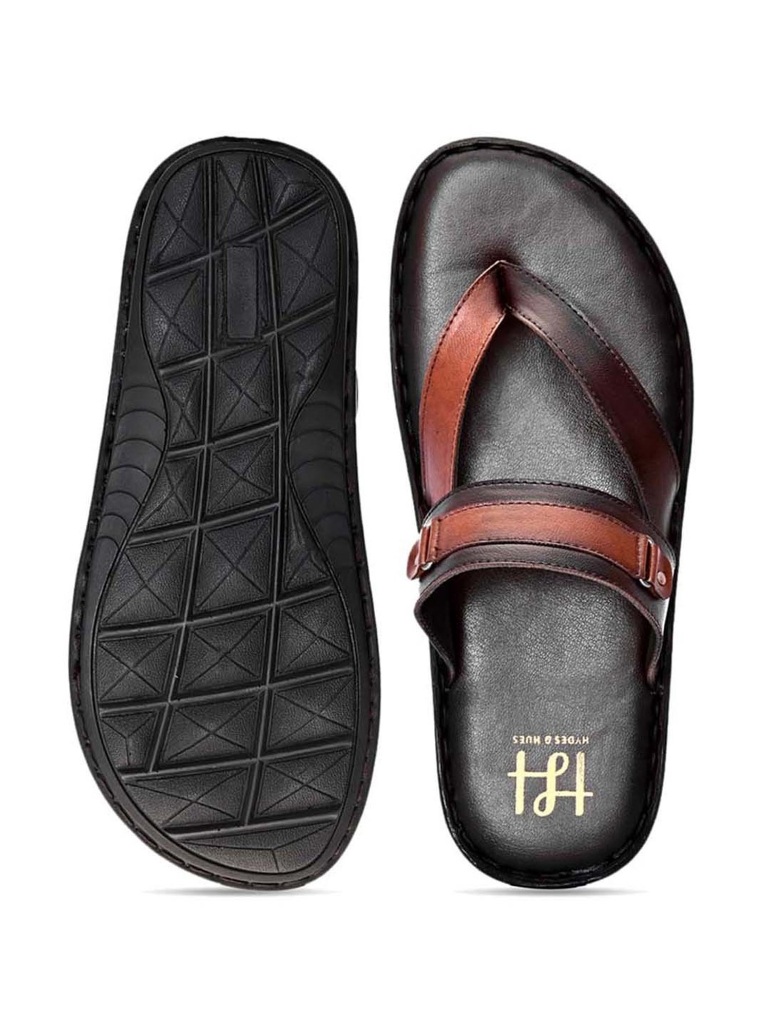 Hydes N Hues Men's Brown Thong Sandals