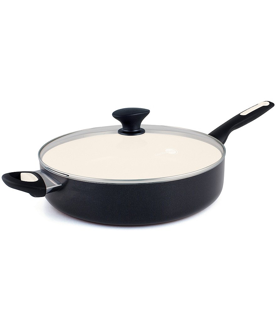 GreenPan Rio Ceramic Non-Stick 5-Qt Covered Saute Pan with Helper Handle