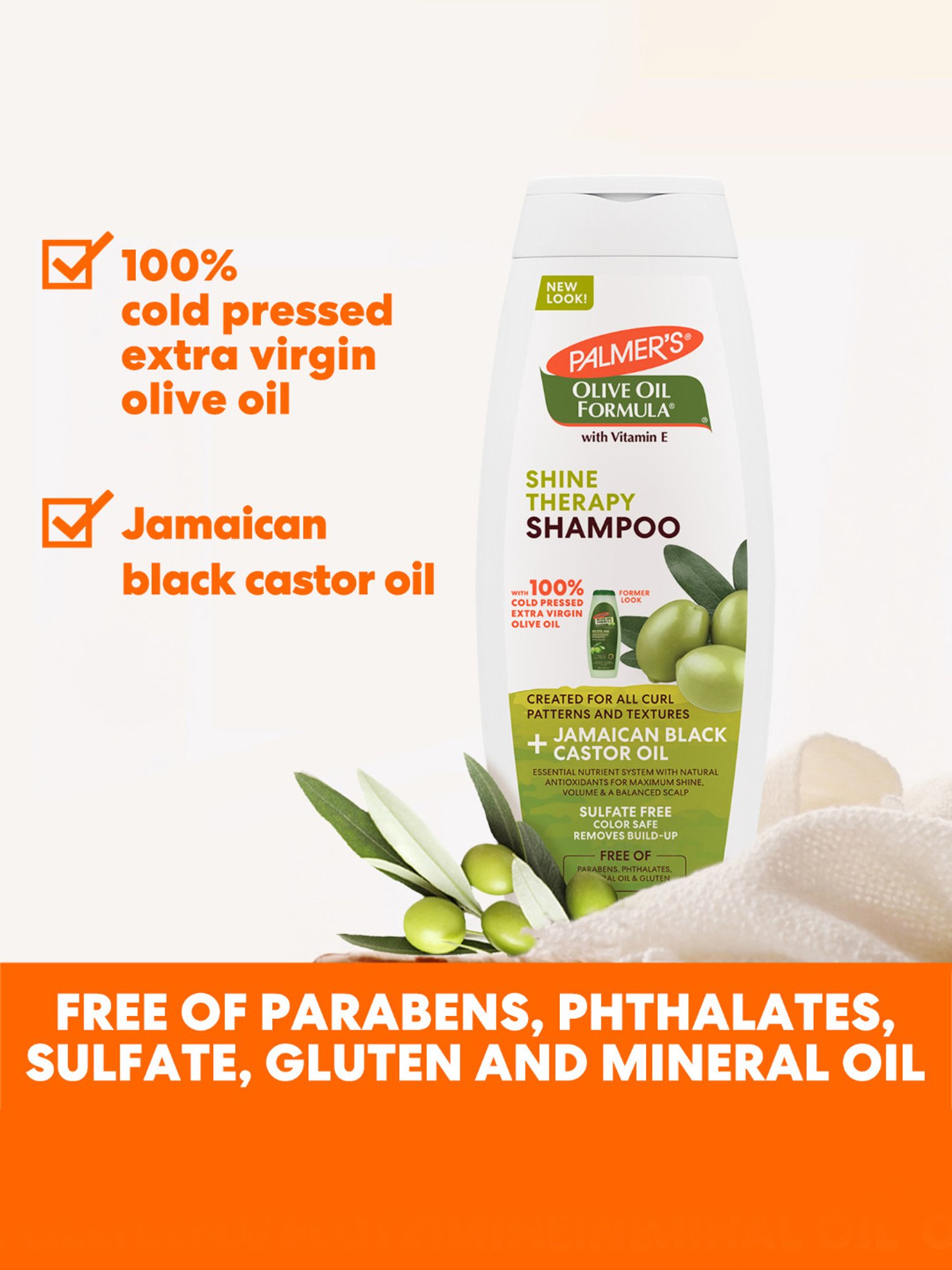 Palmer's Olive Oil Formula with Vitamin E Shine Therapy Shampoo - 400 ml