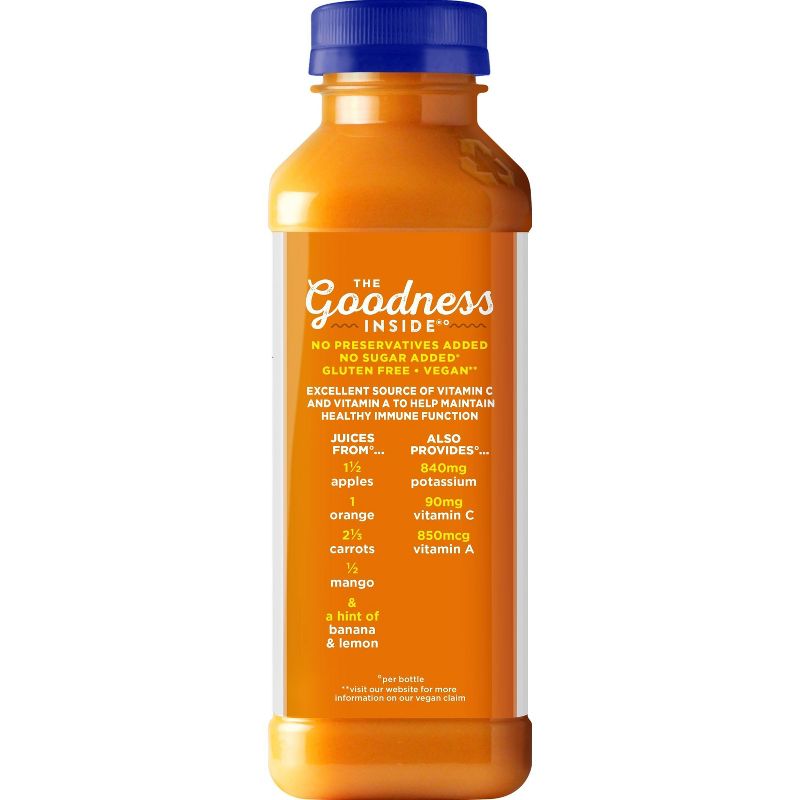 Naked Immune Support Orange Carrot Juice Smoothie - 15.2 fl oz Bottle
