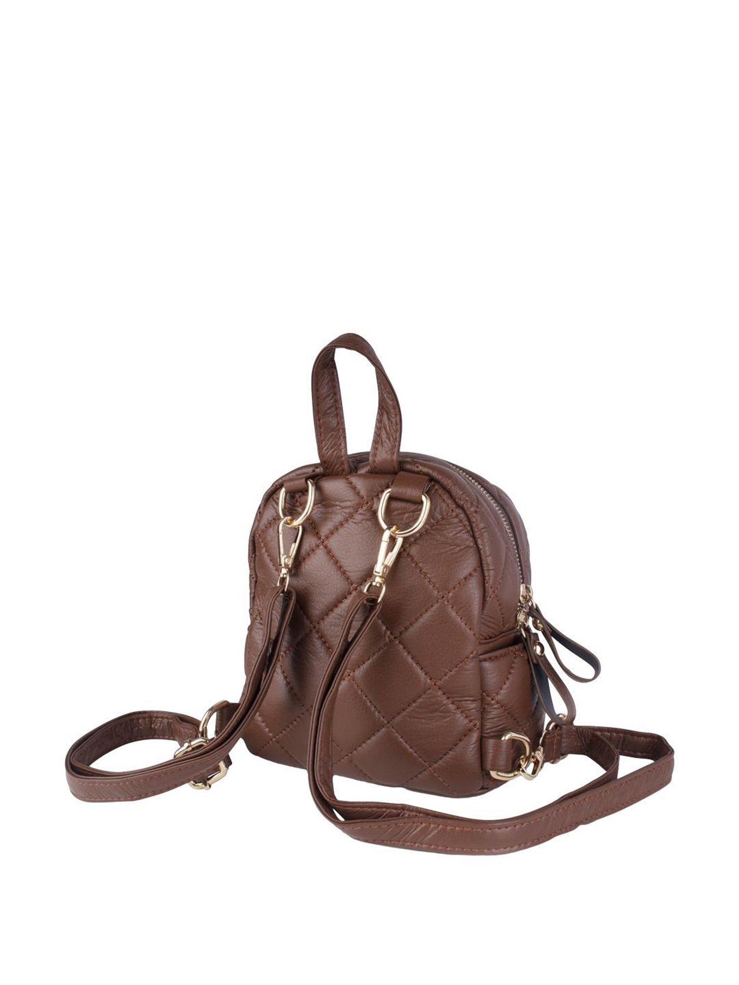 Angeline Brown PU Small Backpack