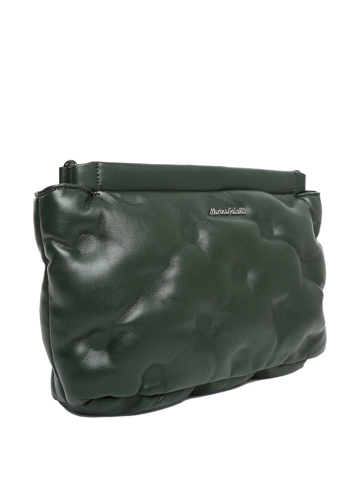 Marina Galanti Green Textured Medium Sling Handbag