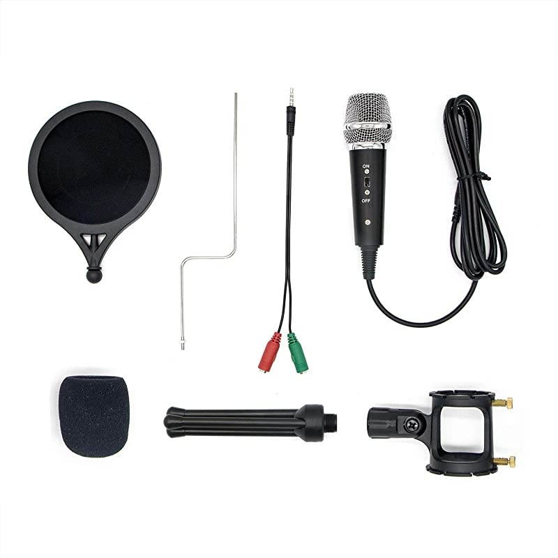 Recording Microphone 3.5mm Plug and Play PC Microphone, Broadcast Microphone for Computer Desktop Laptop MAC Windows Online Chatting Podcast Skype YouTube Game