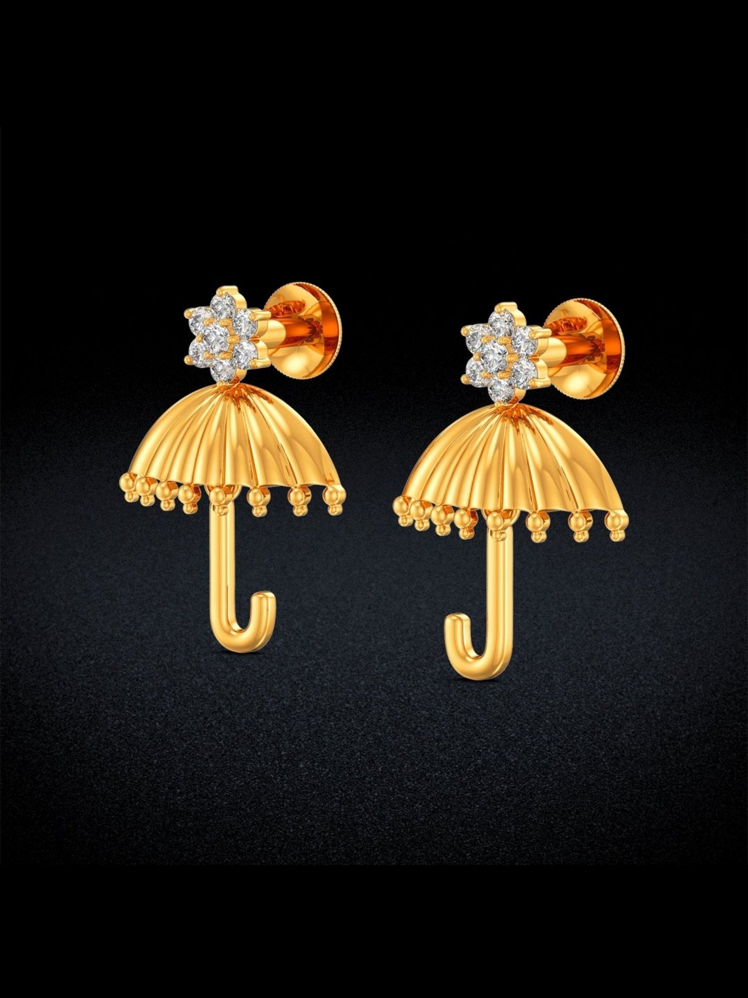 Joyalukkas Gold 22K Sunbrella Stud Earrings for Women