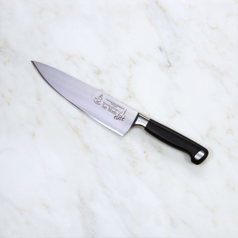 Messermeister San Moritz Elite Stealth Professional 8 Inch Extra Sharp Stainless Steel German Chef's Kitchen Knife