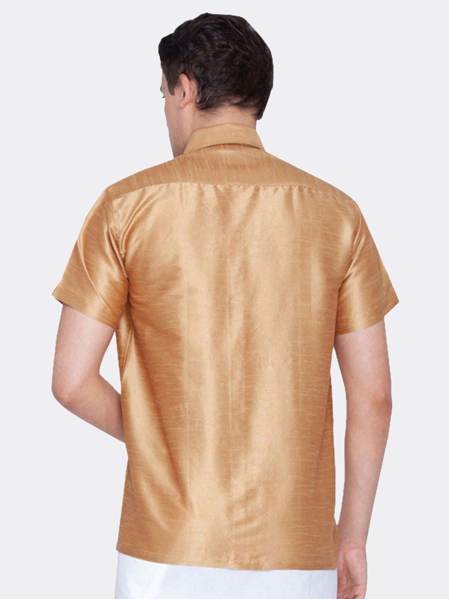 Ramraj Red Cotton Regular Fit Shirt