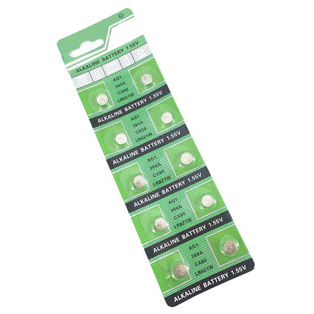 20 Pcs  Button Battery AG1 364 SR621 SR60 SR60L Alkaline Coin Cell Button Batteries For Watch x10 1.55V EE6202