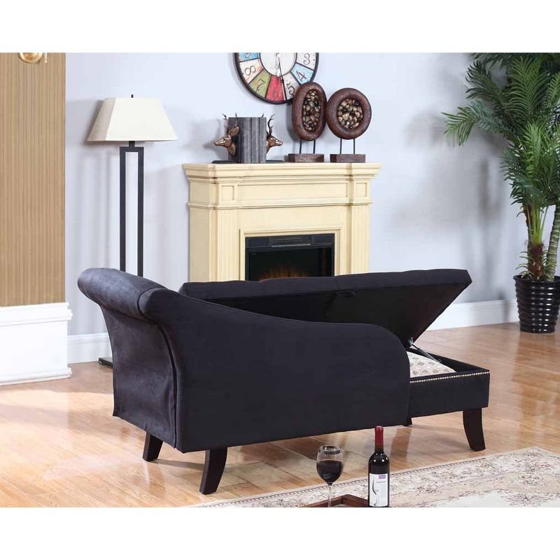 Fortas Mid-Century Modern Fabric Chaise Lounge Gray/Dark Walnut - Christopher Knight Home