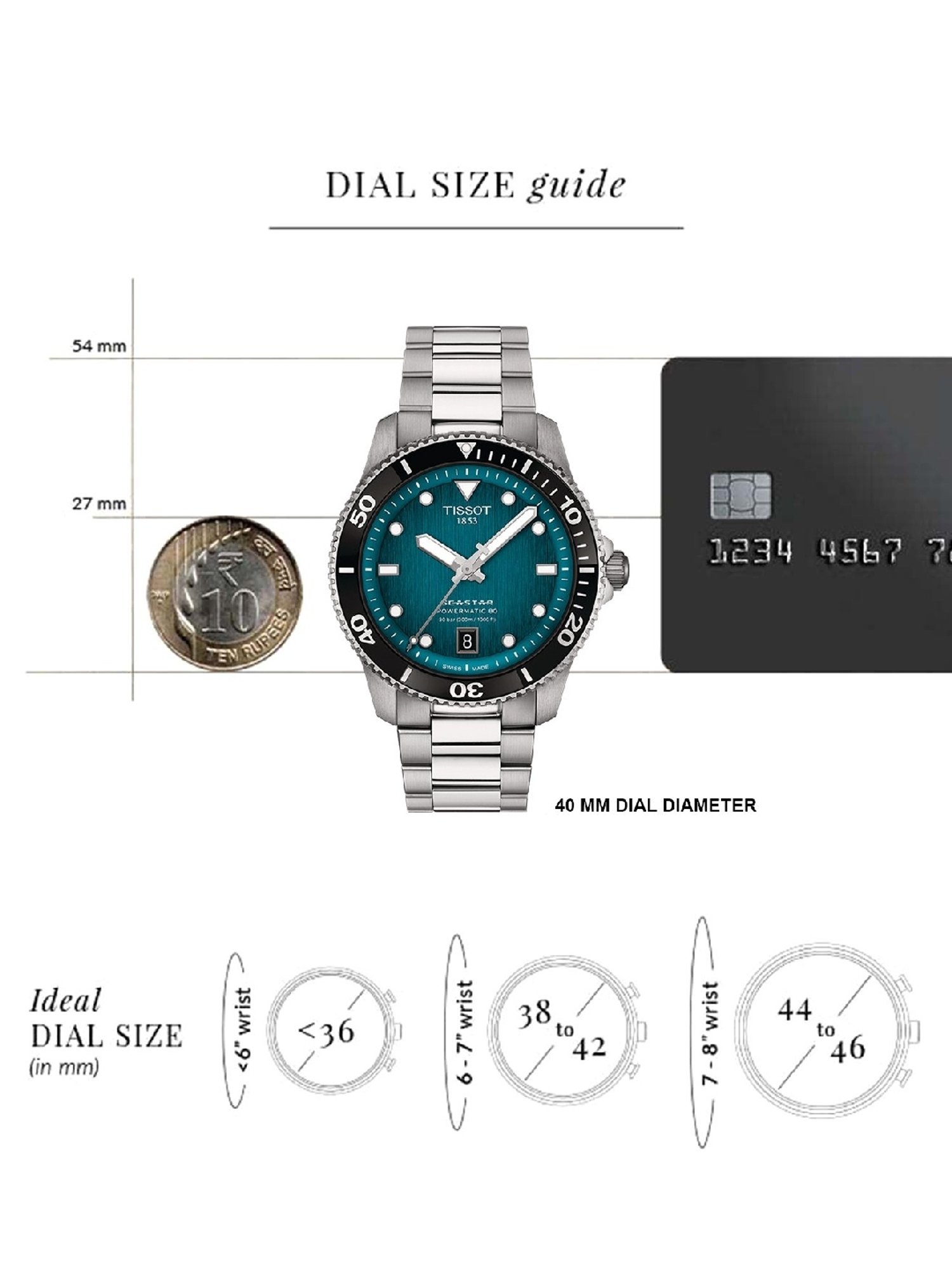 TISSOT T1208071109100 T-Sport Seastar 1000 Powermatic 80 Automatic Unisex Watch