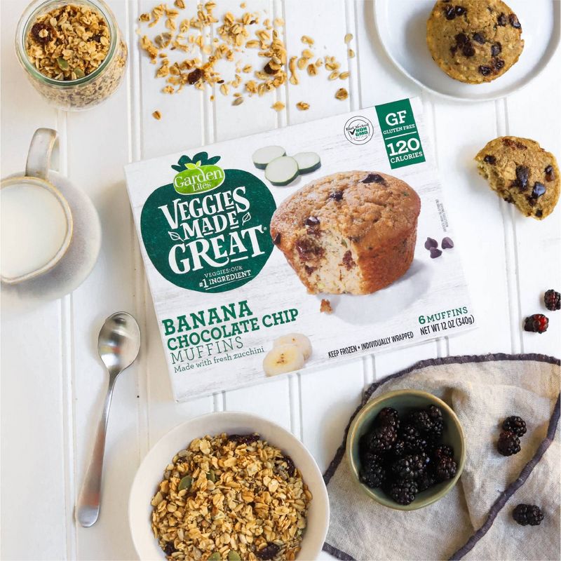 Garden Lites Veggies Made Great Frozen Banana Chocolate Chip Muffins - 12oz/6ct