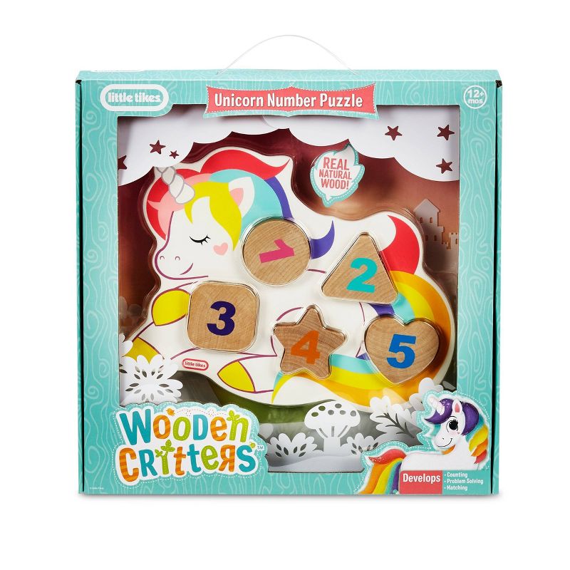 Wooden Critters Number Puzzle - Unicorn