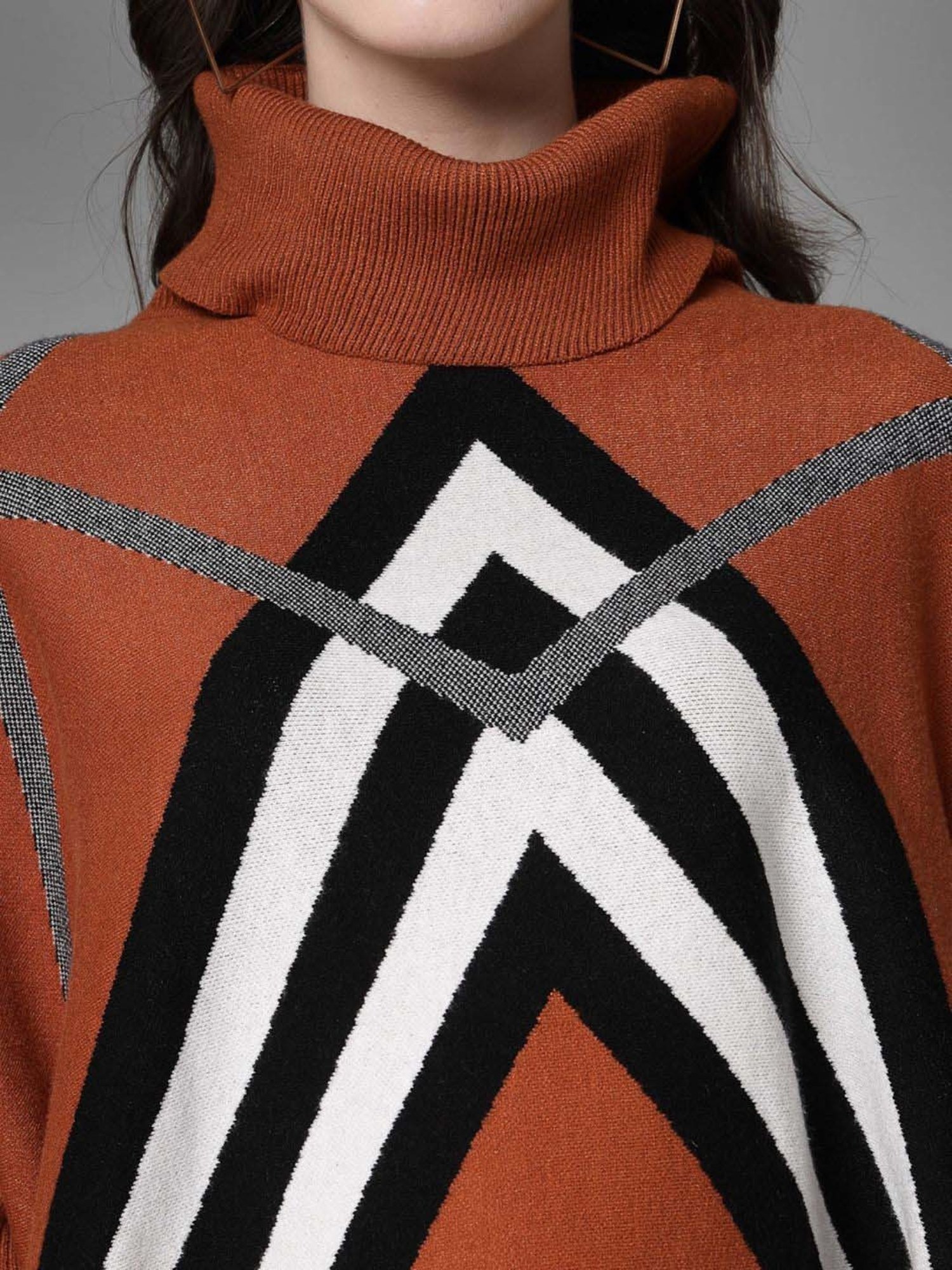 Mafadeny Brown Printed Top Pants Set