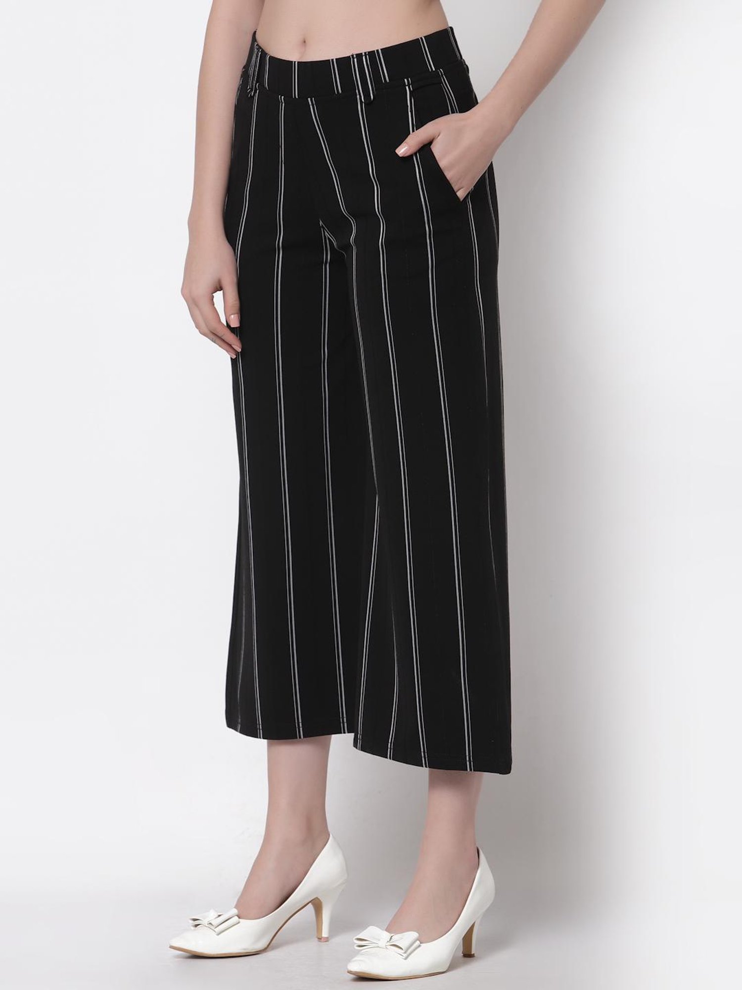 Westwood Black Striped Palazzos