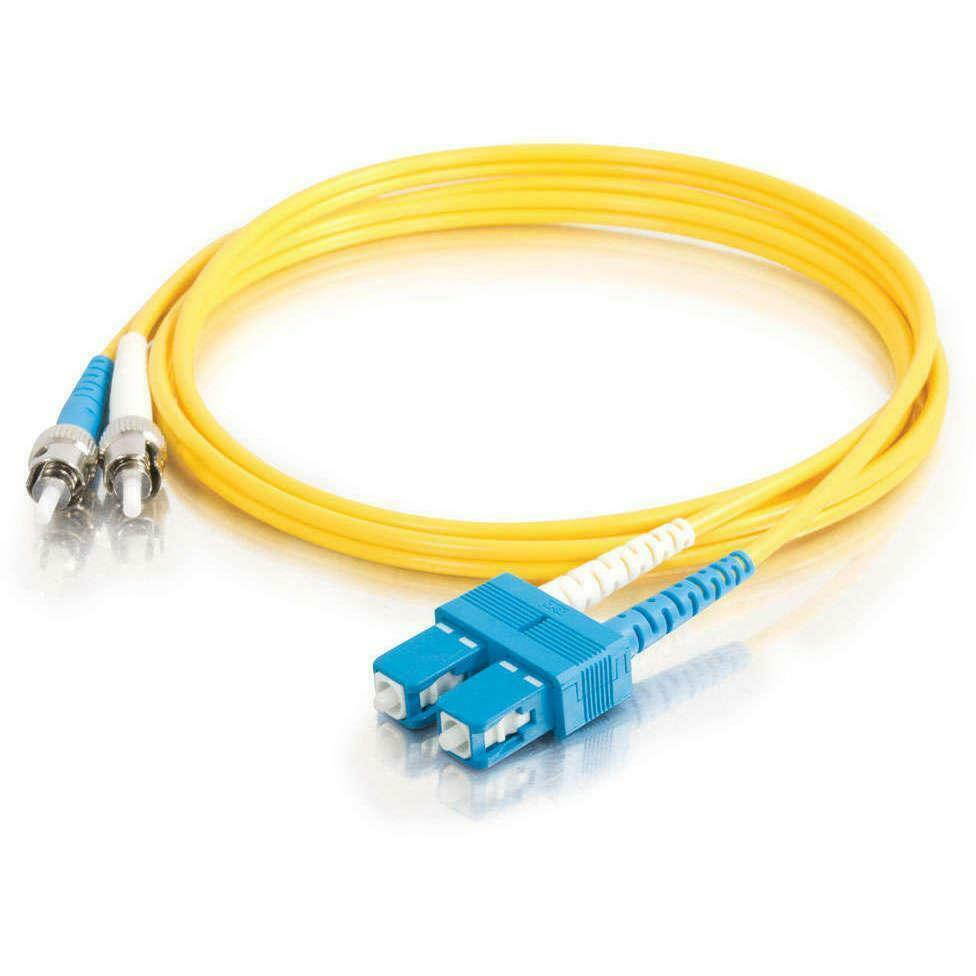 C2G-1m SC-ST 9/125 OS1 Duplex Singlemode PVC Fiber Optic Cable - Yellow