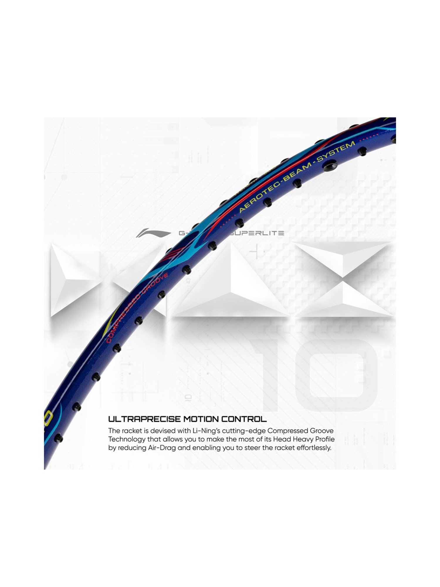 Li-Ning G-Force Superlite Max 10 Badminton Racket (Royal Blue) Size - Medium